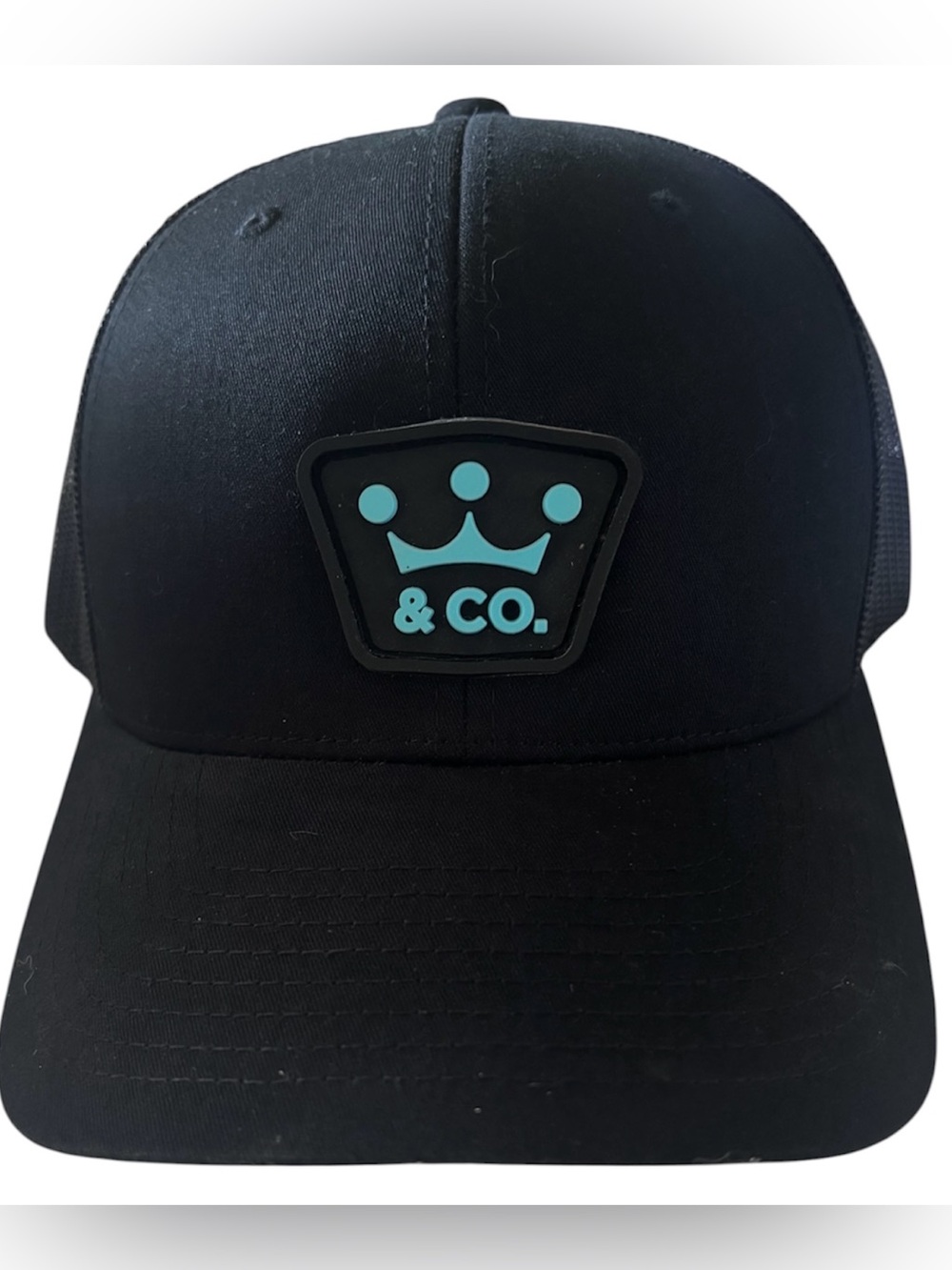 NWT SCOTTY CAMERON GALLERY Crown & Co Patch Golf Truckers Hat Black Tiffany